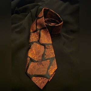 Elegant Paisley Tie in Black and Brown